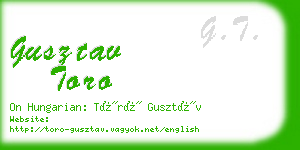 gusztav toro business card